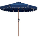 Meridian Amalfi Navy Fabric With Cream Piping / Matte Black Aluminum Patio Umbrella with Base Sets IMAGE 3