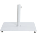 Meridian Amalfi Navy Fabric With Cream Piping / Matte White Aluminum Patio Umbrella with Base Sets IMAGE 6