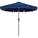 Meridian Amalfi Navy Fabric With Cream Piping / Matte Black Aluminum Patio Umbrella with Base Sets IMAGE 3