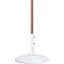 Meridian Amalfi Navy Fabric With Cream Piping / Matte White Aluminum Patio Umbrella with Base Sets IMAGE 4