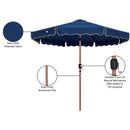 Meridian Amalfi Navy With Cream Piping Fabric Patio Umbrellas IMAGE 11