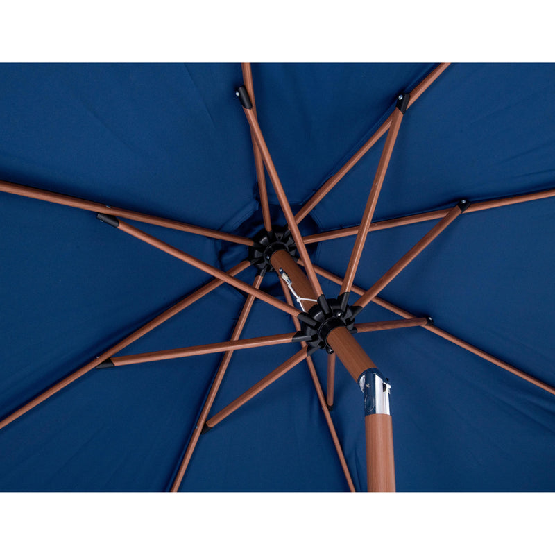 Meridian Amalfi Navy With Cream Piping Fabric Patio Umbrellas IMAGE 7