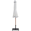 Meridian Amalfi White Fabric With Black Piping / Matte Black Aluminum Patio Umbrella with Base Sets IMAGE 13