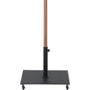 Meridian Amalfi White Fabric With Black Piping / Matte Black Aluminum Patio Umbrella with Base Sets IMAGE 4