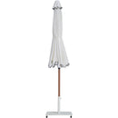 Meridian Amalfi White Fabric With Black Piping / Matte White Aluminum Patio Umbrella with Base Sets IMAGE 13