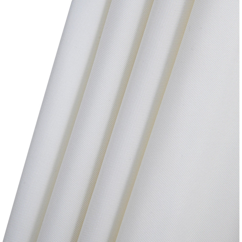 Meridian Amalfi White Fabric With Black Piping / Matte White Aluminum Patio Umbrella with Base Sets IMAGE 17