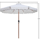 Meridian Amalfi White With Black Piping Fabric Patio Umbrellas IMAGE 10