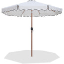 Meridian Amalfi White With Black Piping Fabric Patio Umbrellas IMAGE 1