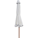 Meridian Amalfi White With Black Piping Fabric Patio Umbrellas IMAGE 3