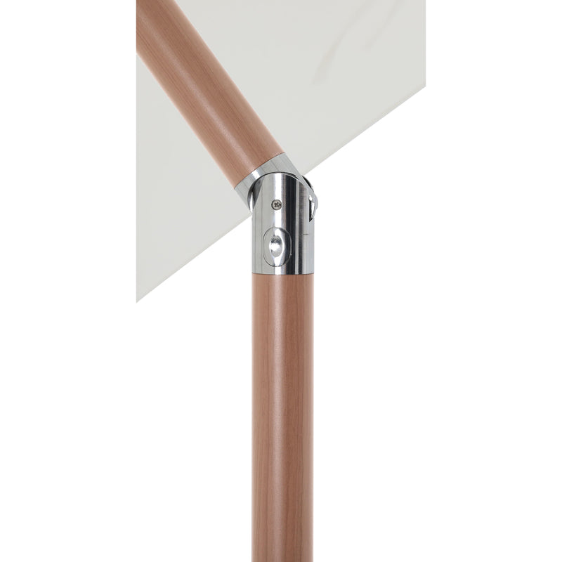 Meridian Amalfi White With Black Piping Fabric Patio Umbrellas IMAGE 6