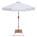 Meridian Amalfi White With Black Piping Fabric Patio Umbrellas IMAGE 9