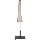 Meridian Amalfi Beige Fabric With Cream Piping / Matte Black Aluminum Patio Umbrella with Base Sets IMAGE 13