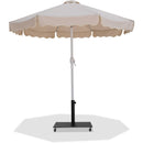 Meridian Amalfi Beige Fabric With Cream Piping / Matte Black Aluminum Patio Umbrella with Base Sets IMAGE 1