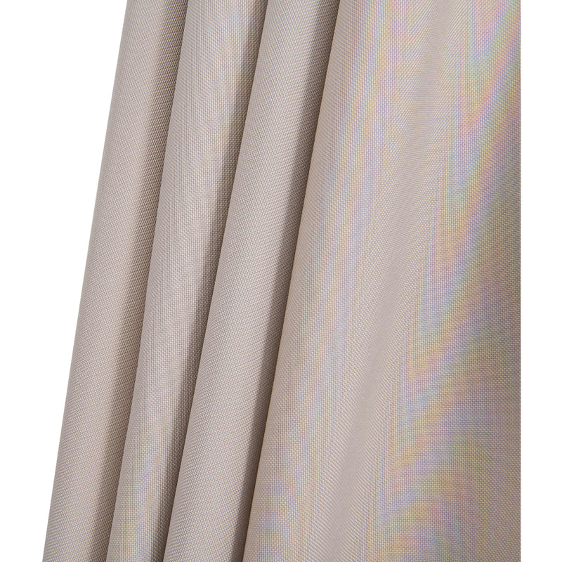Meridian Amalfi Beige Fabric With Cream Piping / Teak Aluminum Patio Umbrella with Base Sets IMAGE 17