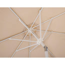Meridian Amalfi Beige Fabric With Cream Piping / Matte White Aluminum Patio Umbrella with Base Sets IMAGE 16
