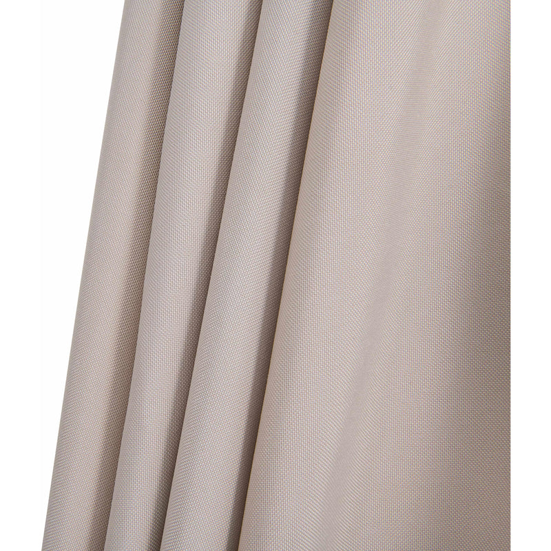 Meridian Amalfi Beige Fabric With Cream Piping / Matte White Aluminum Patio Umbrella with Base Sets IMAGE 17