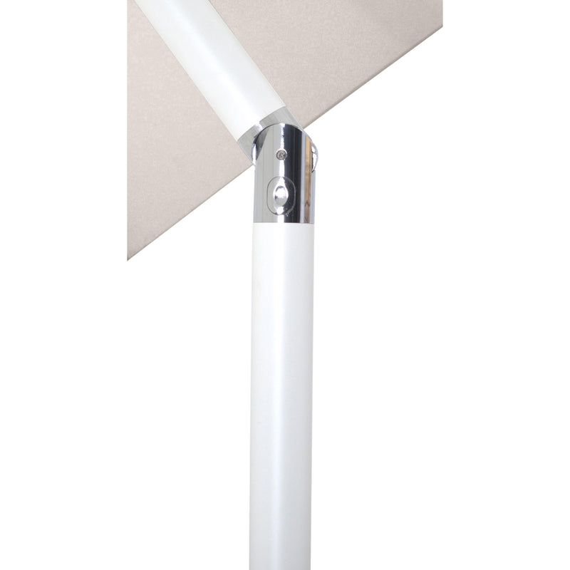 Meridian Amalfi Beige Fabric With Cream Piping / Matte Black Aluminum Patio Umbrella with Base Sets IMAGE 13