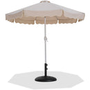 Meridian Amalfi Beige Fabric With Cream Piping / Matte Black Aluminum Patio Umbrella with Base Sets IMAGE 1