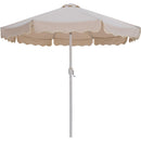 Meridian Amalfi Beige Fabric With Cream Piping / Matte Black Aluminum Patio Umbrella with Base Sets IMAGE 3