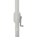 Meridian Amalfi Beige Fabric With Cream Piping / Matte White Aluminum Patio Umbrella with Base Sets IMAGE 10