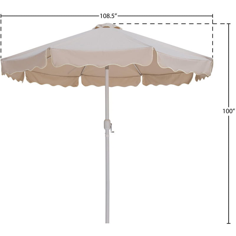 Meridian Amalfi Beige With Cream Piping Fabric Patio Umbrellas IMAGE 10