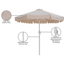 Meridian Amalfi Beige With Cream Piping Fabric Patio Umbrellas IMAGE 11