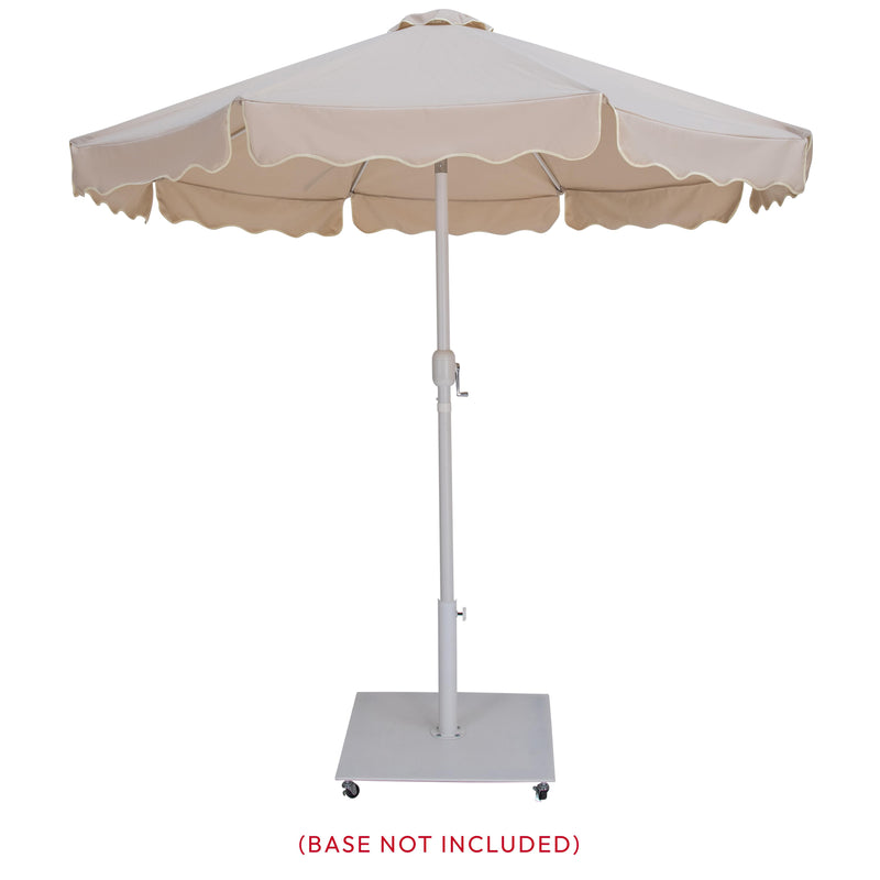 Meridian Amalfi Beige With Cream Piping Fabric Patio Umbrellas IMAGE 9