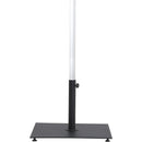 Meridian Amalfi Black Fabric With Cream Piping / Matte Black Aluminum Patio Umbrella with Base Sets IMAGE 5