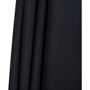 Meridian Amalfi Black Fabric With Cream Piping / Matte White Aluminum Patio Umbrella with Base Sets IMAGE 17