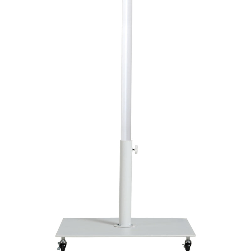 Meridian Amalfi Black Fabric With Cream Piping / Matte White Aluminum Patio Umbrella with Base Sets IMAGE 4