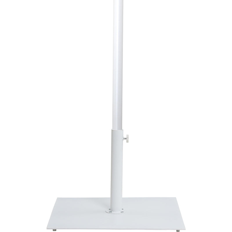 Meridian Amalfi Black Fabric With Cream Piping / Matte White Aluminum Patio Umbrella with Base Sets IMAGE 5