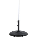 Meridian Amalfi Black Fabric With Cream Piping / Matte Black Aluminum Patio Umbrella with Base Sets IMAGE 5