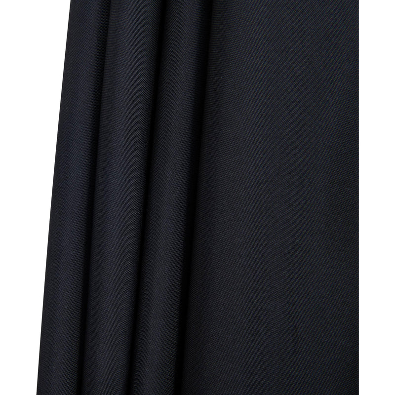 Meridian Amalfi Black Fabric With Cream Piping / Teak Aluminum Patio Umbrella with Base Sets IMAGE 15