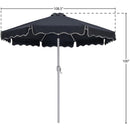 Meridian Amalfi Black With Cream Piping Fabric Patio Umbrellas IMAGE 10