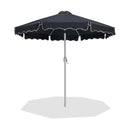 Meridian Amalfi Black With Cream Piping Fabric Patio Umbrellas IMAGE 1