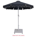 Meridian Amalfi Black With Cream Piping Fabric Patio Umbrellas IMAGE 9