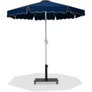 Meridian Amalfi Navy Fabric With Cream Piping / Matte Black Aluminum Patio Umbrella with Base Sets IMAGE 1