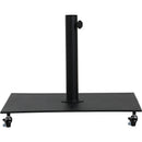 Meridian Amalfi Navy Fabric With Cream Piping / Matte Black Aluminum Patio Umbrella with Base Sets IMAGE 8