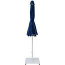Meridian Amalfi Navy Fabric With Cream Piping / Matte White Aluminum Patio Umbrella with Base Sets IMAGE 13
