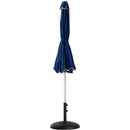 Meridian Amalfi Navy Fabric With Cream Piping / Matte Black Aluminum Patio Umbrella with Base Sets IMAGE 11