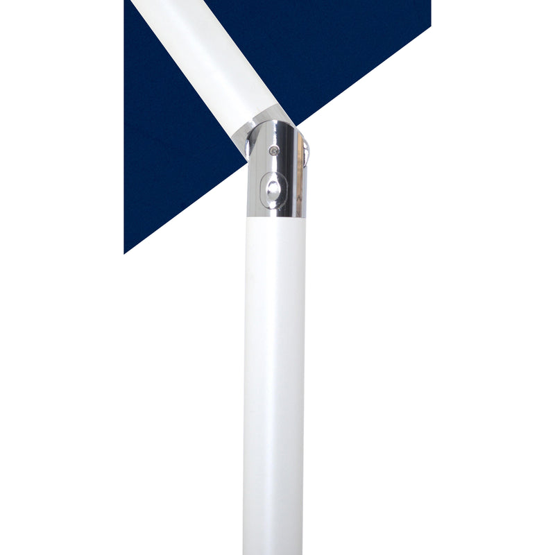 Meridian Amalfi Navy Fabric With Cream Piping / Matte Black Aluminum Patio Umbrella with Base Sets IMAGE 13