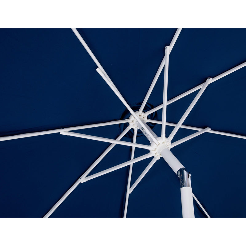 Meridian Amalfi Navy Fabric With Cream Piping / Matte Black Aluminum Patio Umbrella with Base Sets IMAGE 14