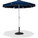 Meridian Amalfi Navy Fabric With Cream Piping / Matte Black Aluminum Patio Umbrella with Base Sets IMAGE 1