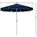 Meridian Amalfi Navy With Cream Piping Fabric Patio Umbrellas IMAGE 10
