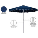 Meridian Amalfi Navy With Cream Piping Fabric Patio Umbrellas IMAGE 11