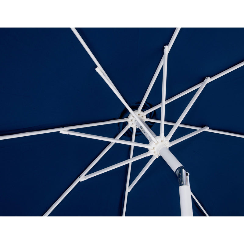 Meridian Amalfi Navy With Cream Piping Fabric Patio Umbrellas IMAGE 7