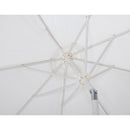 Meridian Amalfi White Fabric With Black Piping / Matte Black Aluminum Patio Umbrella with Base Sets IMAGE 16