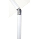 Meridian Amalfi White Fabric With Black Piping / Teak Aluminum Patio Umbrella with Base Sets IMAGE 15