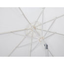 Meridian Amalfi White Fabric With Black Piping / Matte Black Aluminum Patio Umbrella with Base Sets IMAGE 14