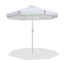 Meridian Amalfi White With Black Piping Fabric Patio Umbrellas IMAGE 1